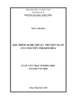 Đặc điểm nghệ thuật truyện ngắn của Nguyễn Thị Kim Hòa