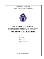 Báo cáo tốt nghiệp đề tài kế hoạch kinh doanh công ty TNHH hoa tươi huỳnh my 