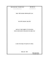 Quản lý nhà nước về xây dựng nông thôn mới ở tỉnh phú yên hiện nay 