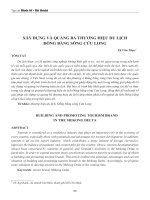 Xây dựng và quảng bá thương hiệu du lịch đồng bằng sông Cửu Long