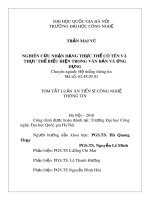 Tóm tắt luận án Tiến sĩ Công nghệ thông tin: Nghiên cứu nhận dạng thực thể có tên và thực thể biểu hiện trong văn bản và ứng dụng