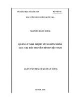 QLNN về nguồn nhân lực tại đài truyền hình việt nam 