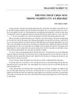 Phương pháp chọn mẫu trong nghiên cứu xã hội học