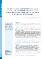 Giá trị của siêu âm doppler động mạch tử cung, chỉ số não rốn thai nhi và test không kích thích trong tiên lượng thai ở bệnh nhân tiền sản giật
