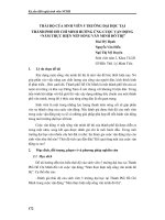 Thái độ của sinh viên 5 trường đại học tại thành phố Hồ Chí Minh hưởng ứng cuộc vận động “Năm thực hiện nếp sống văn minh đô thị”