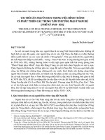 Vai trò của người Hoa trong việc hình thành và phát triển các trung tâm thương mại ở Nam Bộ (Thế kỷ XVII-XIX)