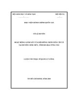 Hoạt động giám sát của hội đồng nhân dân cấp xã tại huyện châu đức, tỉnh bà rịa – vũng tàu 