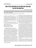 Kinh tế Việt Nam năm 2019 và biện pháp thực hiện các chỉ tiêu năm 2020