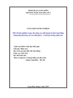 Một số kinh nghiệm trong việc nâng cao chất lượng tổ chức hoạt động khám phá khoa học cho trẻ mẫu giáo 4   5 tuổi tại trường mầm non 