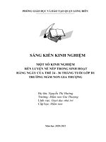 Rèn nề nếp trong sinh hoạt hằng ngày cho trẻ 24   36 tháng tuổi 