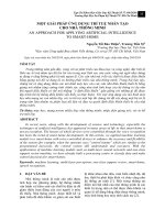 Một giải pháp ứng dụng trí tuệ nhân tạo cho nhà thông minh