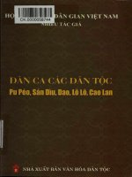 Dân ca các dân tộc Pu Péo, Sán Dìu, Dao, Lô Lô, Cao Lan: Phần 1