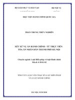 Xét xử vụ án hành chính   từ thực tiễn tòa án nhân dân thành phố hà nội tt 