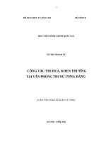 Công tác thi đua khen thưởng tại văn phòng trung ương đảng 