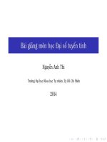 Bài giảng Đại số tuyến tính - Chương 4: Ánh xạ tuyến tính