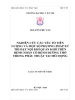 Luận án Tiến sĩ Y học: Nghiên cứu các yếu tố tiên lượng và một số phương pháp xử trí đặt nội khí quản khó trên bệnh nhân có bệnh đường thở trong phẫu thuật tai mũi họng