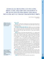 Đánh giá giá trị ngưỡng cắt ước lượng trọng lượng thai nhi ở mức bách phân vị thứ ba so với tuổi thai trong chẩn đoán, tiên lượng kết cục thai kỳ thai kém phát triển