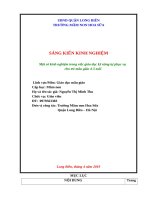 Một số kinh nghiệm trong việc giáo dục kỹ năng tự phục vụ cho trẻ mẫu giáo 4 5 tuổi 