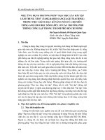 Việc ứng dụng phương pháp “Dạy học lấy bài tập làm trung tâm” (Task-Based Language Teaching) trong việc giảng dạy kĩ năng nói của bộ môn tiếng Anh cho học sinh lớp 11 ở các trường