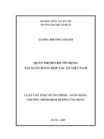 Quản trị rủi ro tín dụng tại ngân hàng hợp tác xã việt nam 