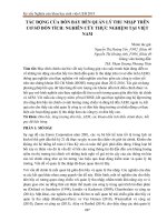 Tác động của đòn bẩy đến quản lý thu nhập trên cơ sở dồn tích: Nghiên cứu thực nghiệm tại Việt Nam