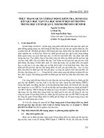 Thực trạng quản lí hoạt động kiểm tra, đánh giá kết quả học tập của học sinh ở một số trường trung học cơ sở quận 5, thành phố Hồ Chí Minh