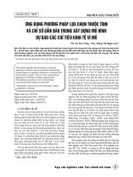 Ứng dụng phương pháp lựa chọn thuộc tính và chỉ số dẫn báo trong xây dựng mô hình dự báo các chỉ tiêu kinh tế vĩ mô