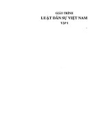 Giáo trình Luật Dân sự Việt Nam - Tập 1 (Tái bản năm 2018): Phần 1
