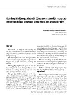 Đánh giá hiệu quả huyết động sớm sau đặt máy tạo nhịp tim bằng phương pháp siêu âm Doppler tim