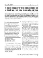 Tổ chức kế toán quản trị trong các doanh nghiệp nhỏ và vừa Việt Nam - thực trạng và định hướng phát triển