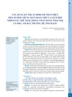 Ứng dụng kỹ thuật BoBs để phát hiện một số hội chứng mất đoạn nhỏ và lệch bội nhiễm sắc thể thai trong chẩn đoán thai nhi có siêu âm bất thường hệ tim mạch