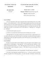 Đề và đáp án HSG THCS môn lý tỉnh thanh hoá