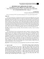 Mô phỏng quá trình truyền nhiệt cấp đông cá ngừ trong tủ lạnh 3 sao (180 độ C)