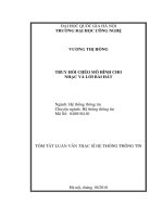 Tóm tắt luận văn Thạc sĩ Hệ thống thông tin: Truy hồi chéo mô hình cho nhạc và lời bài hát