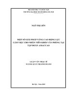 Một số giải pháp nâng cao động lực làm việc cho nhân viên khối văn phòng tập đoàn amccao