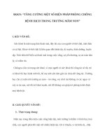 tăng cường một số biện pháp phòng chống bệnh dịch trong trường mầm non 