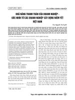 Khả năng thanh toán của doanh nghiệp - góc nhìn từ các doanh nghiệp xây dựng niêm yết Việt Nam