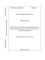 Quản lý nhà nước đối với ngành nghề kinh doanh có điều kiện trên cấp huyện   từ thực tiễn huyện gia lâm, thành phố hà nội 