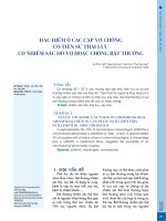 Đặc điểm ở các cặp vợ chồng có tiền sử thai lưu có nhiễm sắc đồ vợ hoặc chồng bất thường