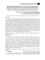 Điều khiển mô hình thực tế xe đạp tự thăng bằng sử dụng giải thuật di truyền tối ưu bộ điều khiển LQR