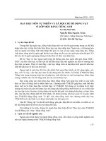 Dạy học môn tự nhiên và xã hội chủ đề động vật ở lớp một bằng tiếng Anh