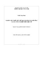 Tóm tắt khóa luận tốt nghiệp: Nghiên cứu thiết kế, chế tạo mô hình xe quấn ống cao su công nghiệp phần điện tử