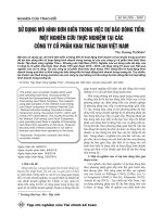 Sử dụng mô hình đơn biến trong việc dự báo dòng tiền: Một nghiên cứu thực nghiệm tại các công ty cổ phần khai thác than Việt Nam