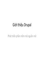 Bài giảng Phát triển phần mềm mã nguồn mở: Giới thiệu Drupal