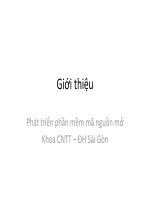 Bài giảng Phát triển phần mềm mã nguồn mở: Giới thiệu