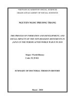 Quá trình hình thành, phát triển và tác động xã hội của trào lưu tôn giáo mới ở nhật bản từ sau chiến tranh thế giới II tới năm 2018 tt tieng anh 