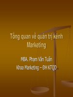 Bài giảng Quản trị kênh phân phối: Chương 1 – Phạm Văn Tuấn