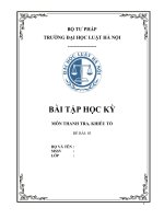 BT học kỳ môn thanh tra khiếu tố