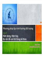 Bài giảng Phương pháp lập trình hướng đối tượng: Tuần 7 – Phạm Tú San