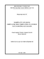 Nghiên cứu xây dựng chiến lược phát triển công ty cổ phần vận tải đường sắt sài gòn tt 